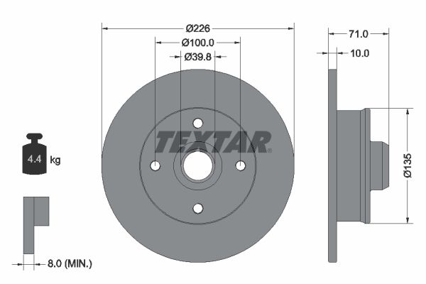 TEXTAR Piduriketas 92041803