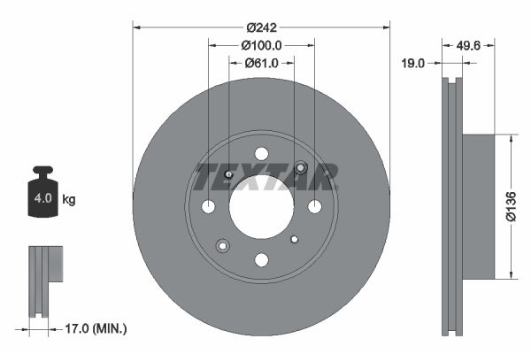 TEXTAR Piduriketas 92046200