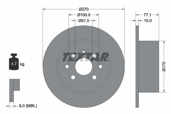 TEXTAR Piduriketas 92054700