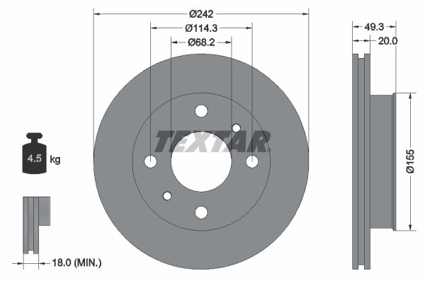 TEXTAR Piduriketas 92056200