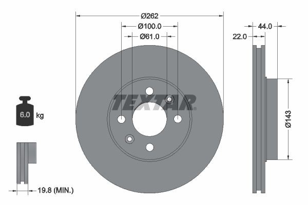 TEXTAR Piduriketas 92064800