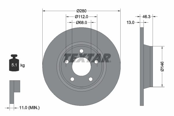 TEXTAR Piduriketas 92071600