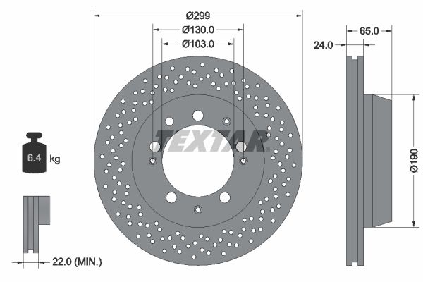 TEXTAR Тормозной диск 92076200