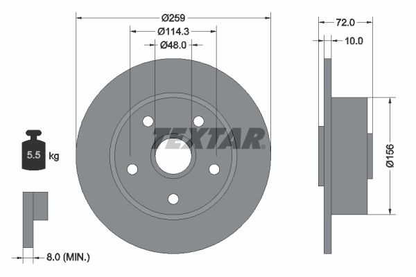 TEXTAR Piduriketas 92078900