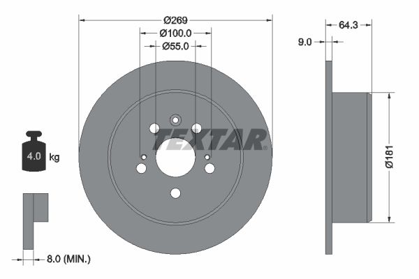 TEXTAR Piduriketas 92090700