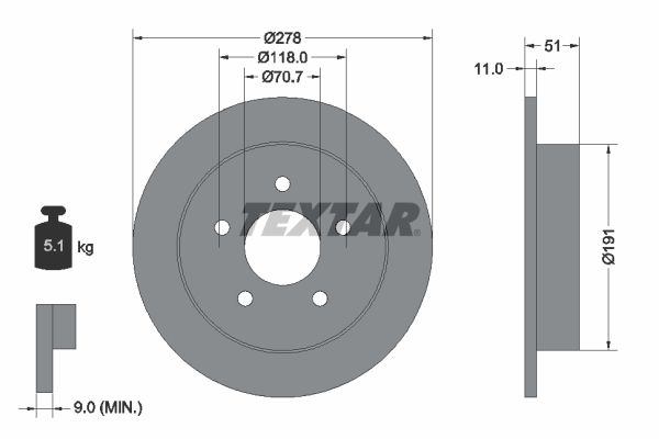 TEXTAR Piduriketas 92099800