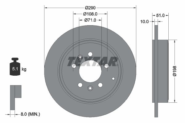 TEXTAR Piduriketas 92112000