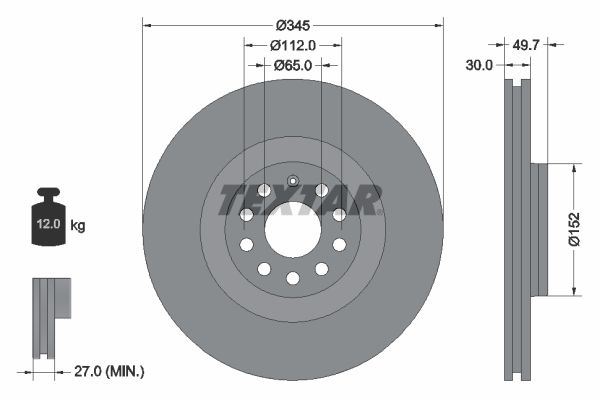 TEXTAR Piduriketas 92120603