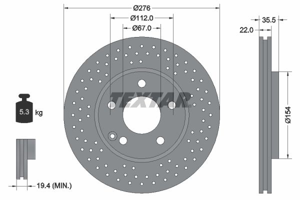 TEXTAR Piduriketas 92124400