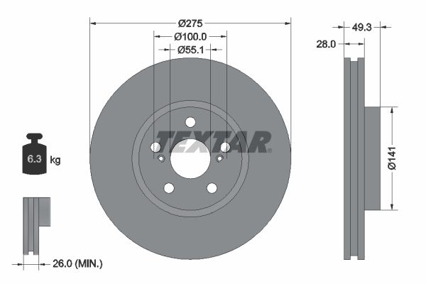 TEXTAR Piduriketas 92142003