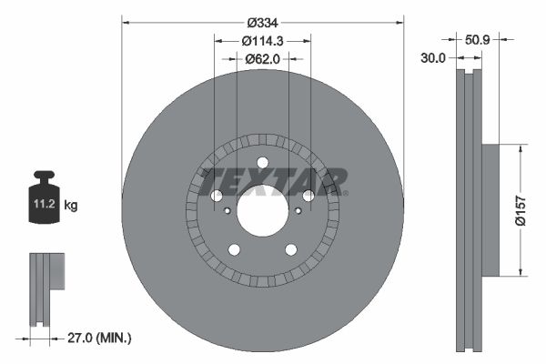 TEXTAR Тормозной диск 92147900