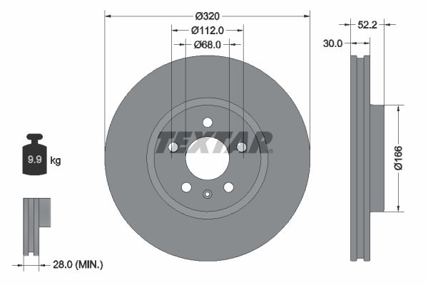 TEXTAR Тормозной диск 92160000