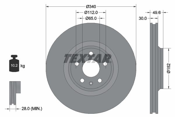 TEXTAR Piduriketas 92160503