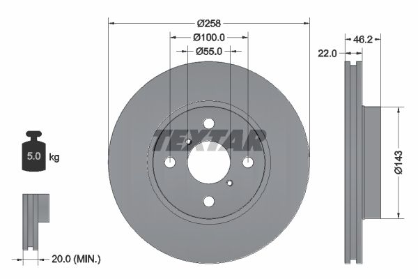 TEXTAR Piduriketas 92164200