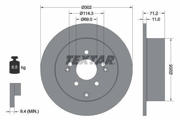 TEXTAR Piduriketas 92166103