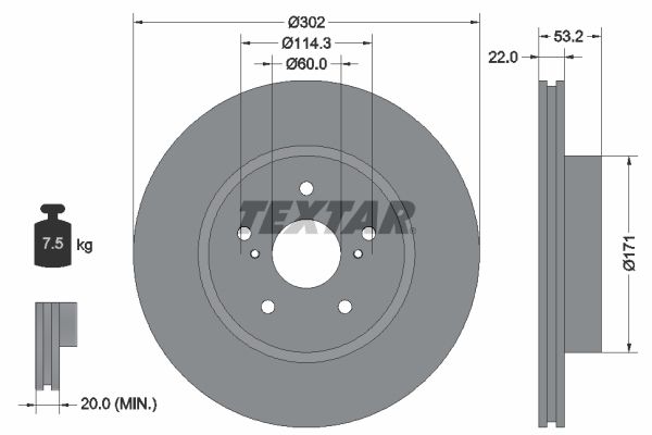 TEXTAR Piduriketas 92180403