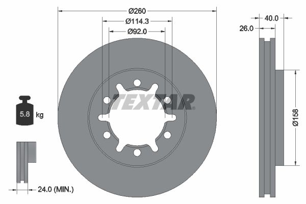 TEXTAR Piduriketas 92186103