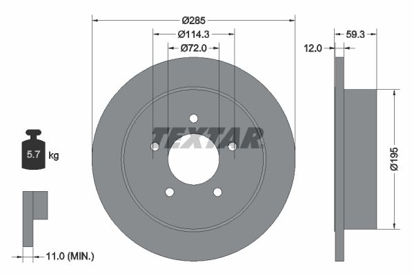 TEXTAR Piduriketas 92194003