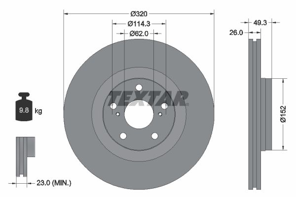 TEXTAR Piduriketas 92195300