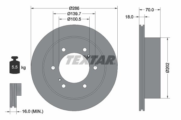 TEXTAR Piduriketas 92198303