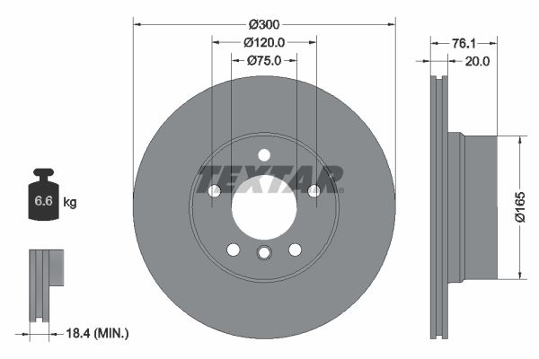 TEXTAR Тормозной диск 92199503