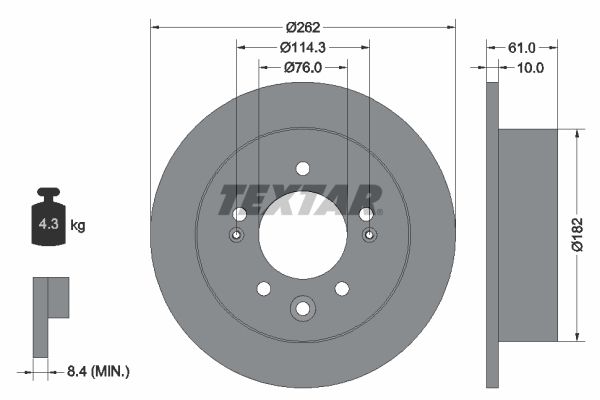 TEXTAR Piduriketas 92240803