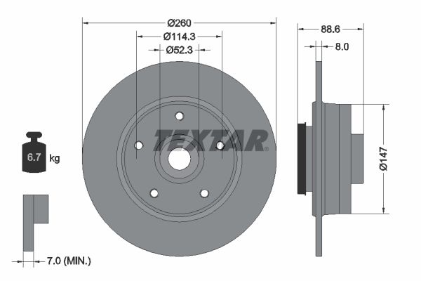 TEXTAR Piduriketas 92291003