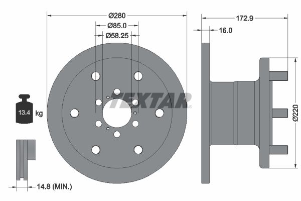 TEXTAR Piduriketas 93042801