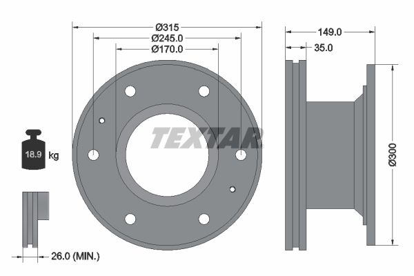 TEXTAR Piduriketas 93101600