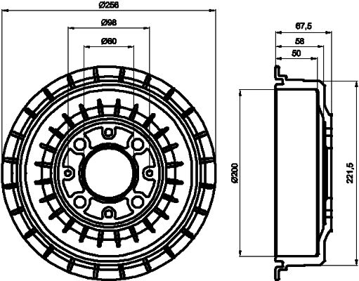 TEXTAR Тормозной барабан 94015600