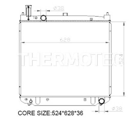 THERMOTEC Радиатор, охлаждение двигателя D72017TT