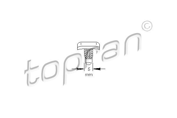 TOPRAN Пистон, изоляция капота двигателя 103 307
