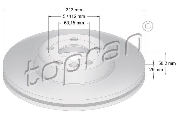 TOPRAN Тормозной диск 110 431