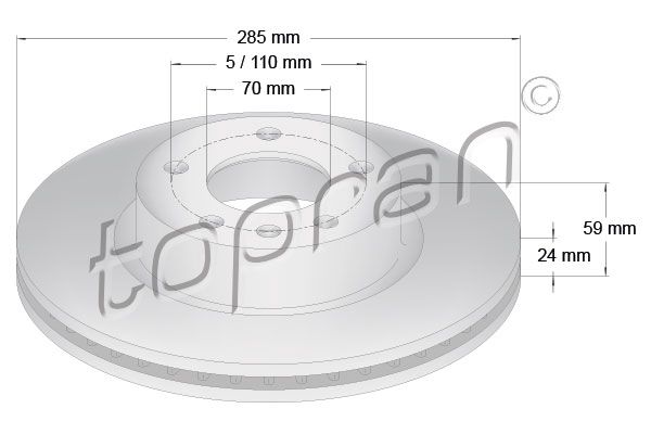 TOPRAN Тормозной диск 200 941