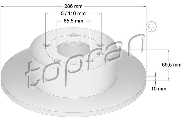 TOPRAN Тормозной диск 200 951