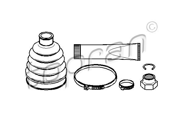 TOPRAN Комплект пылника, приводной вал 301 927
