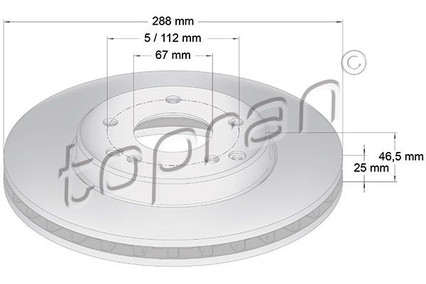TOPRAN Тормозной диск 400 854