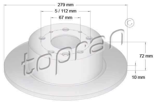 TOPRAN Тормозной диск 400 859