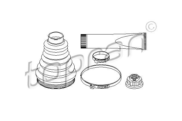 TOPRAN Комплект пылника, приводной вал 401 742