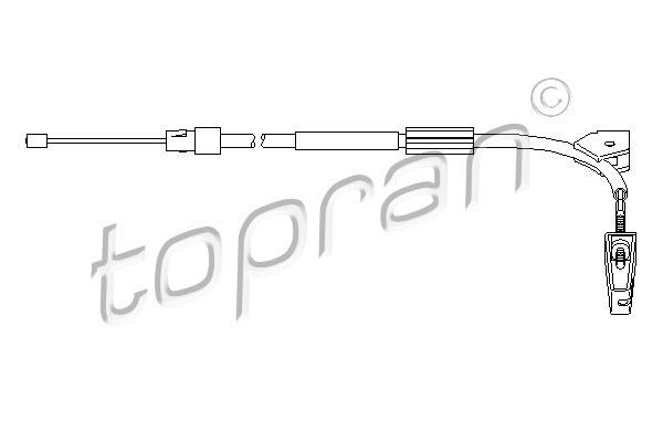 TOPRAN Тросик, cтояночный тормоз 407 781
