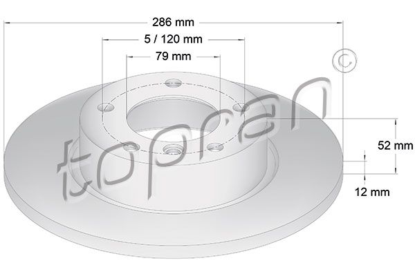 TOPRAN Тормозной диск 500 567