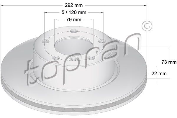 TOPRAN Тормозной диск 500 945