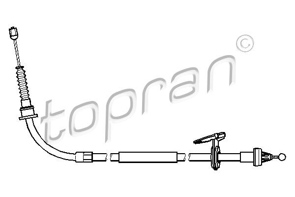 TOPRAN Тросик, cтояночный тормоз 501 102