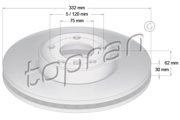 TOPRAN Тормозной диск 501 190