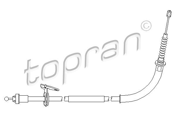 TOPRAN Тросик, cтояночный тормоз 501 723