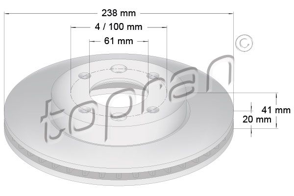 TOPRAN Тормозной диск 700 176