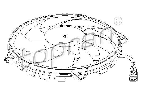 TOPRAN Ventilaator,mootorijahutus 721 534