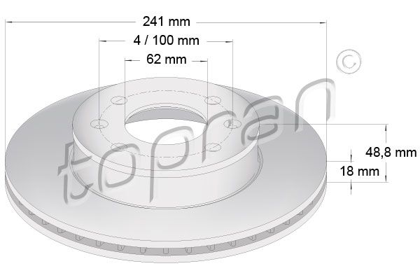 TOPRAN Piduriketas 820 765