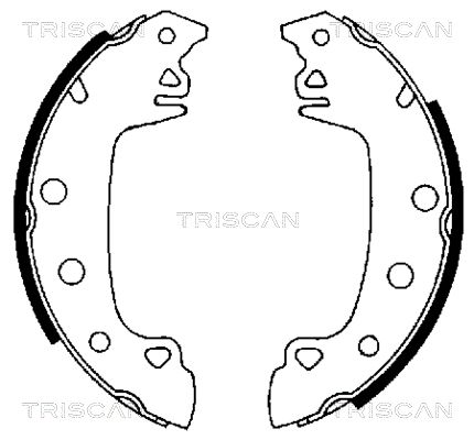 TRISCAN Комплект тормозных колодок, стояночная тормозная с 8100 10230