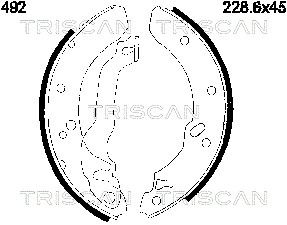 TRISCAN Комплект тормозных колодок 8100 16492